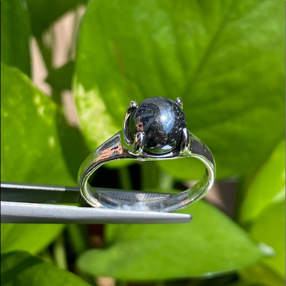 925 Sterling Silver Hematite Ring - image 6